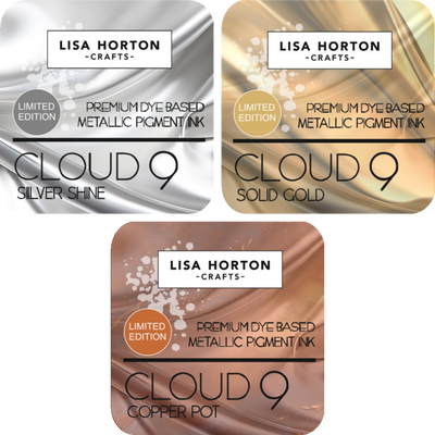 Set of 3 Limited Edition Metallic Ink Pads - Gold, Silver and Copper