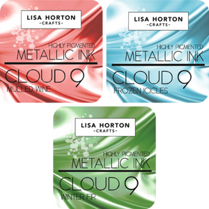Metallic Ink Pad Trio - Frozen Icicles, Winter Fir & Mulled Wine