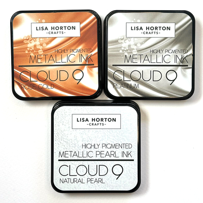 Lisa Horton Crafts Alchemist Ink Pad Trio - Natural Pearl, Platinum & Rose Gold