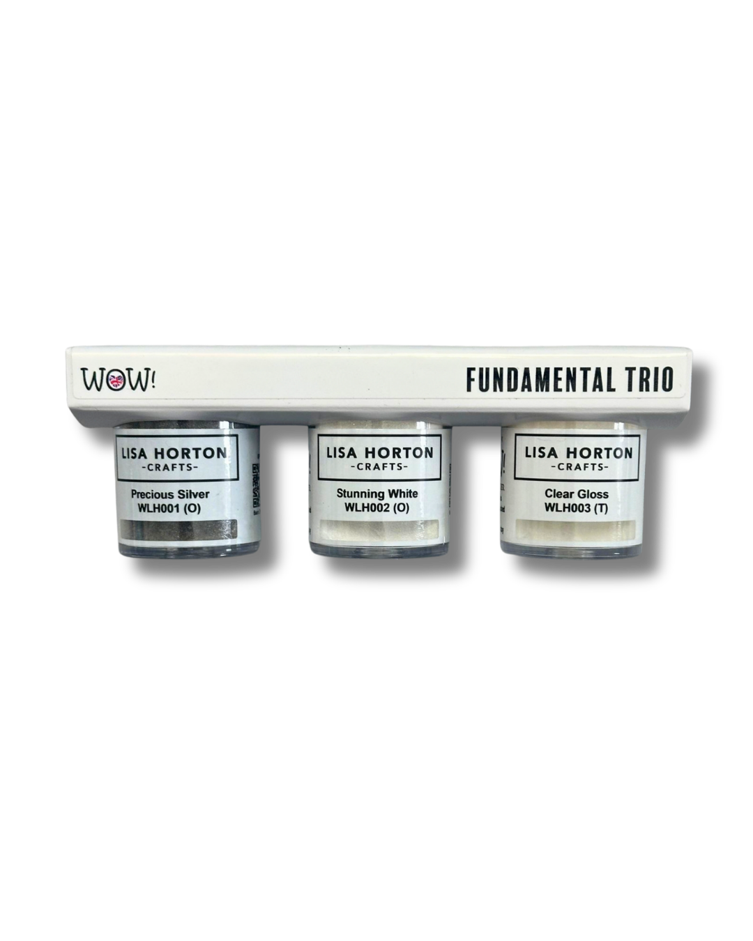 WOW Embossing Powders Fundamental Trio: Precious Silver, Stunning White & Clear Gloss
