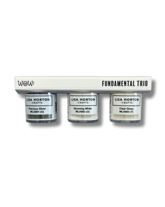 WOW Embossing Powders Fundamental Trio: Precious Silver, Stunning White & Clear Gloss