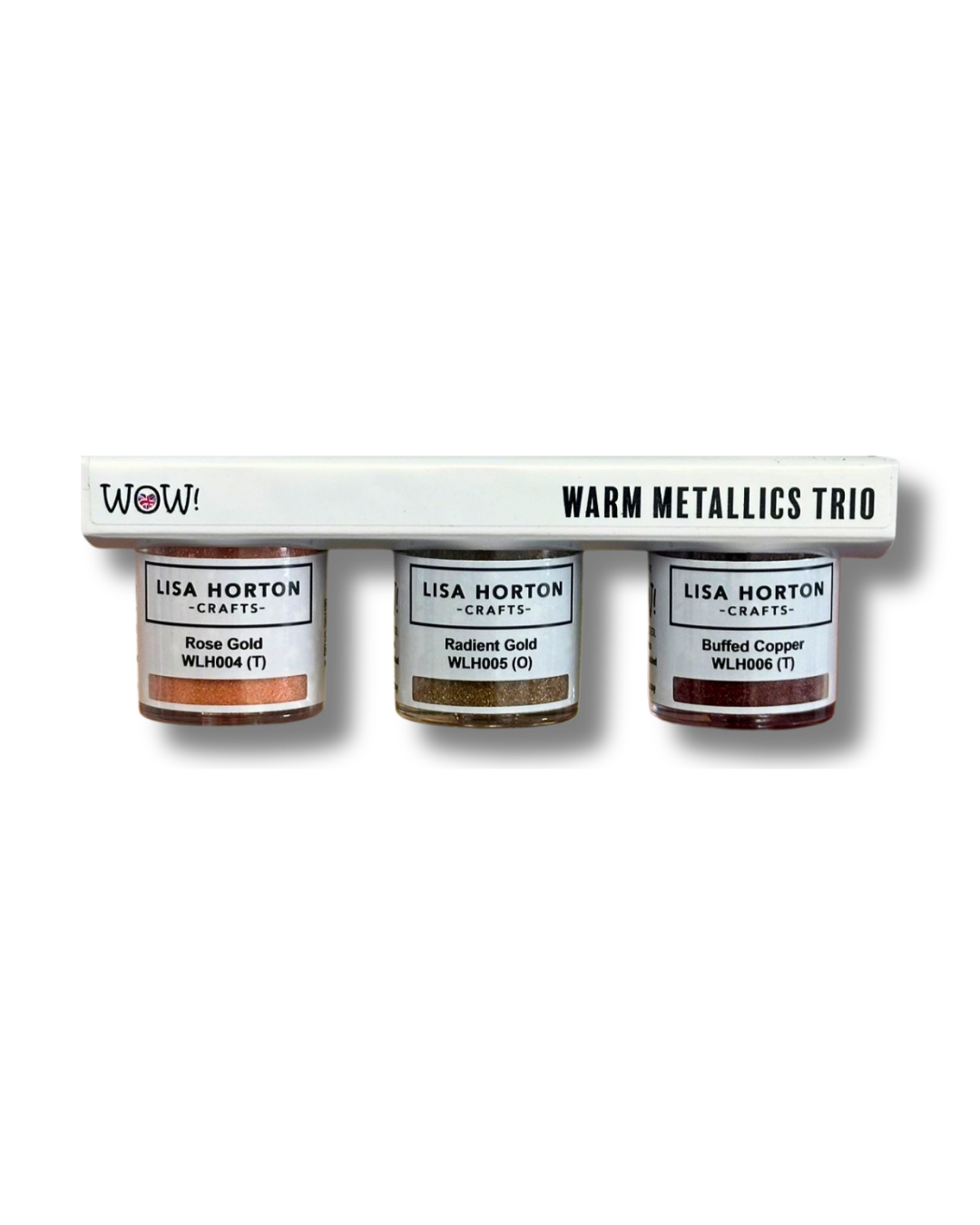 WOW Embossing Powders Warm Metallics Trio: Rose Gold, Radiant Gold & Buffed Copper