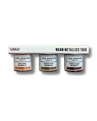 WOW Embossing Powders Warm Metallics Trio: Rose Gold, Radiant Gold & Buffed Copper
