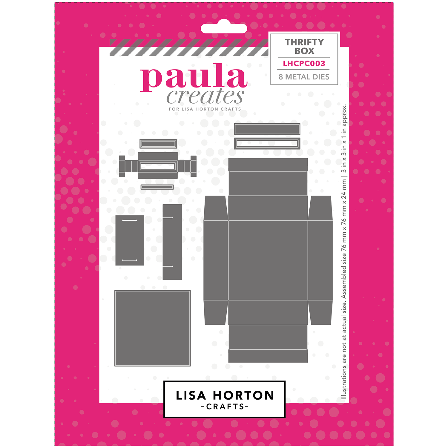 Paula Creates for Lisa Horton Crafts Thrifty Box Die Set