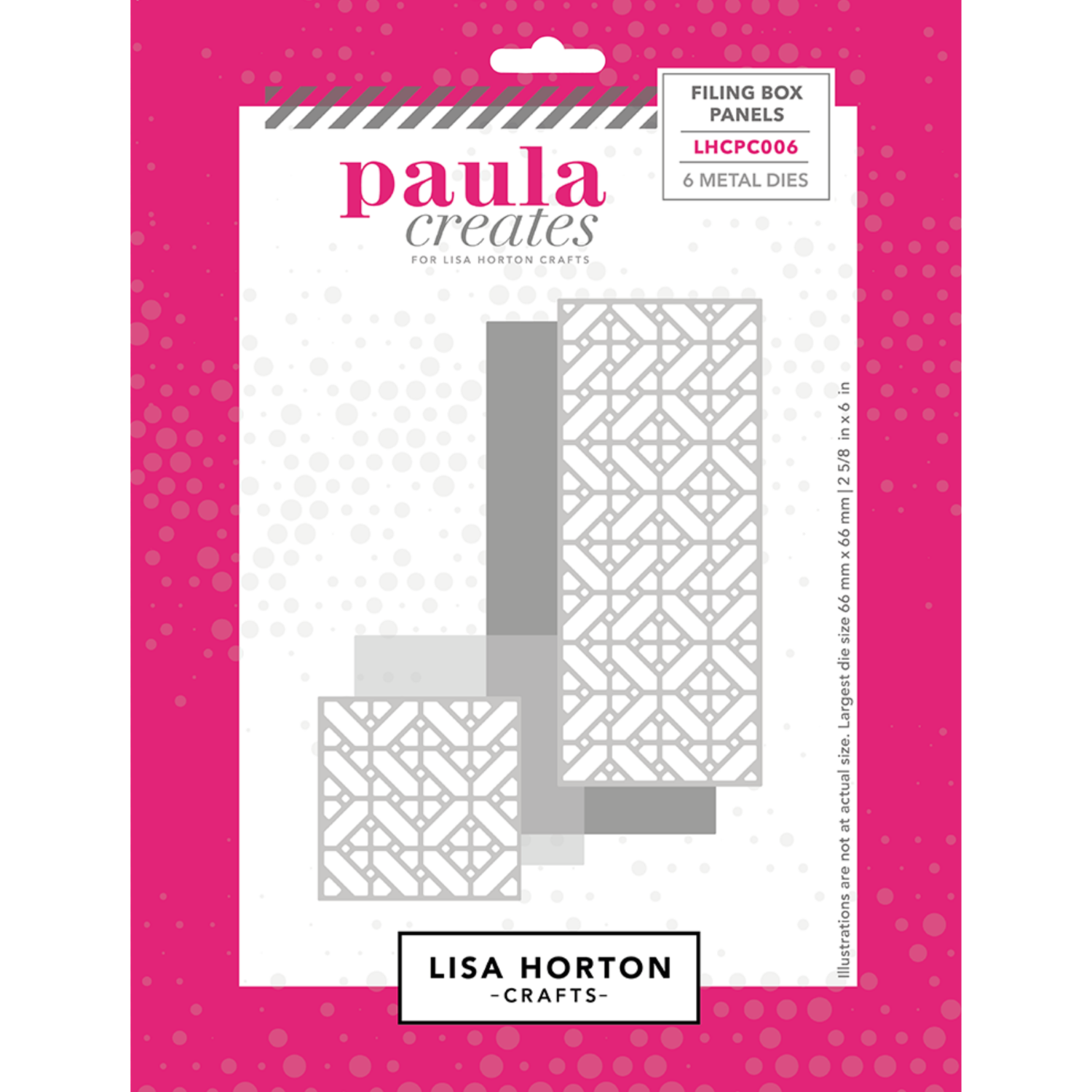 Paula Creates for Die Set - Filing Box Panels
