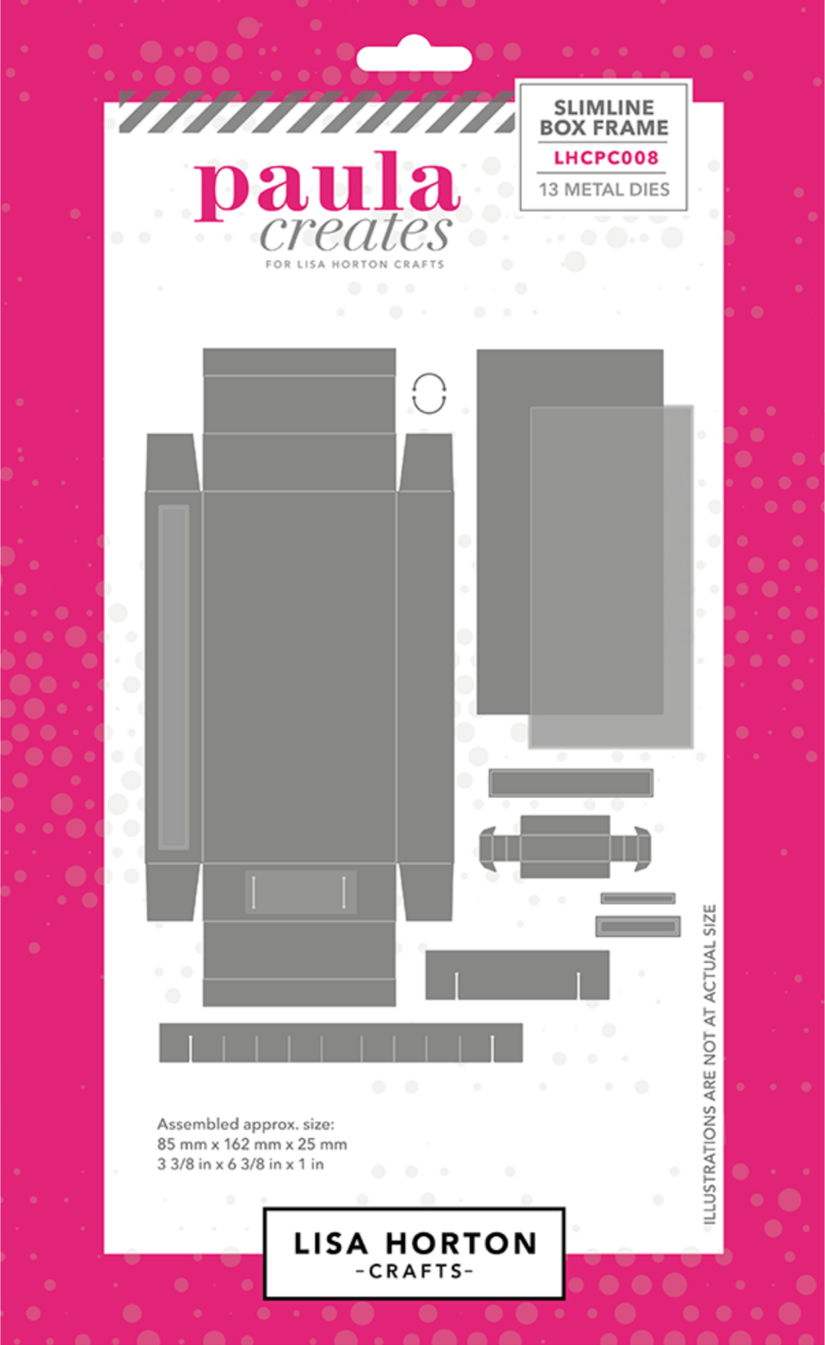 Paula Creates for Box Die Set - Slimline Frame Box