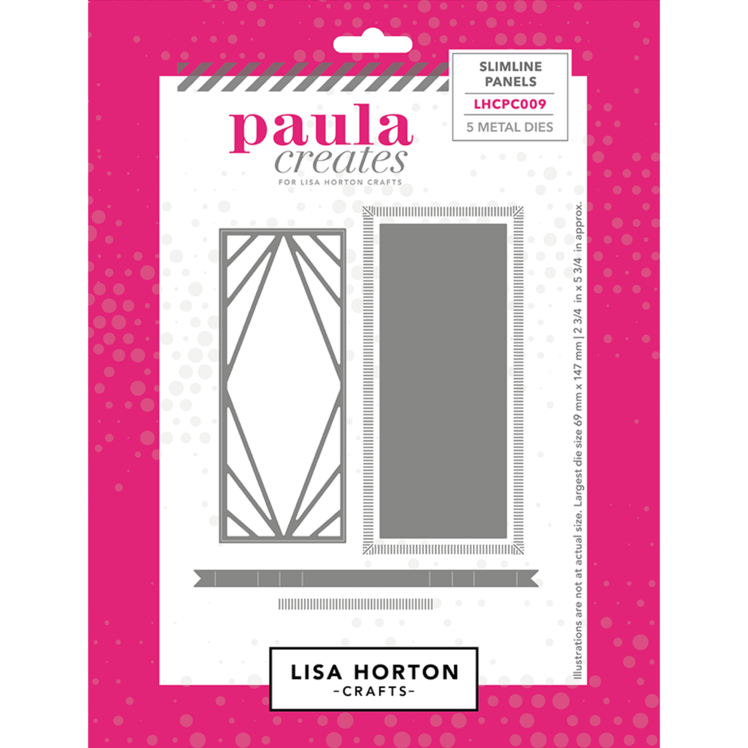 Paula Creates for Die Set - Slimline Panels