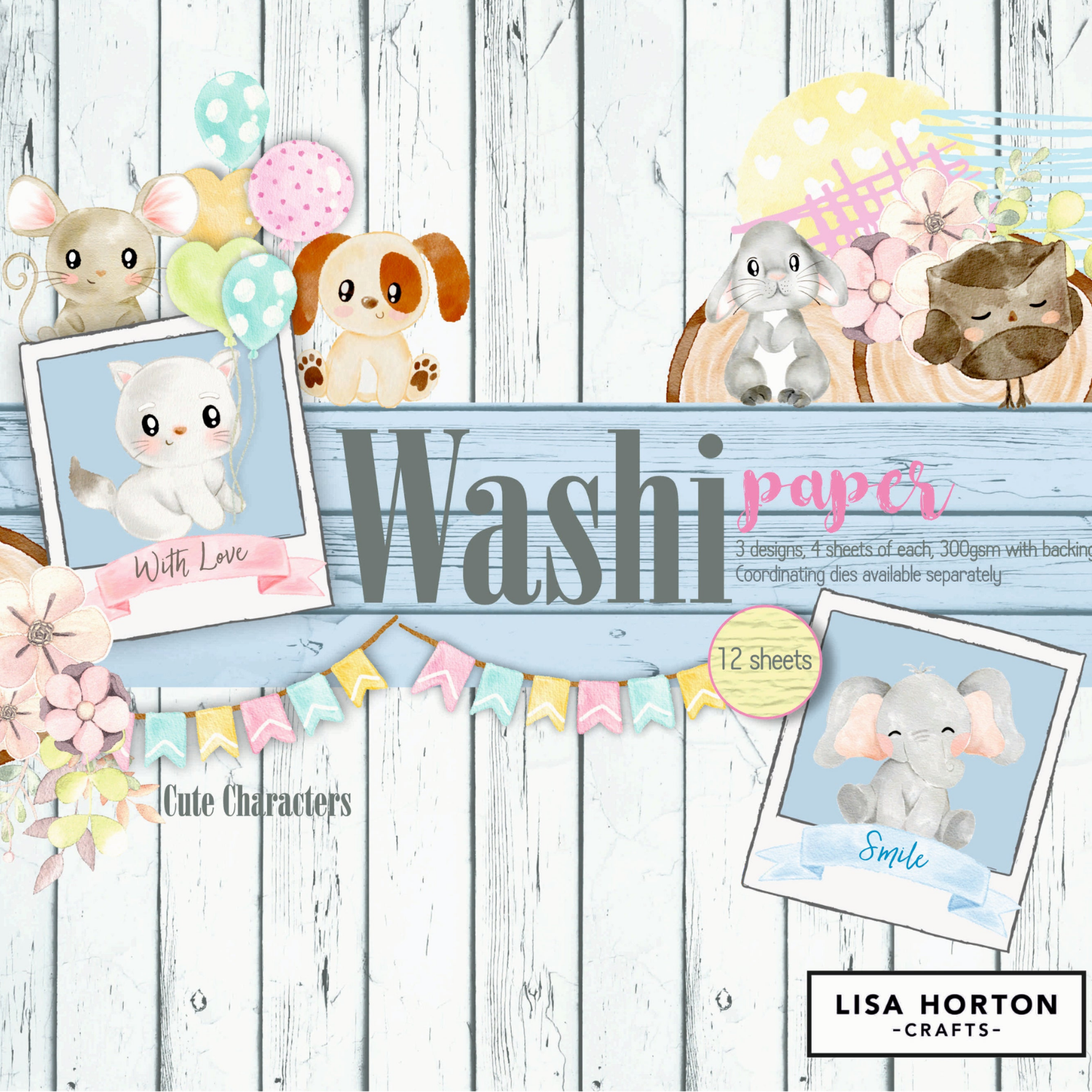Cute Characters Washi Papers 12x12