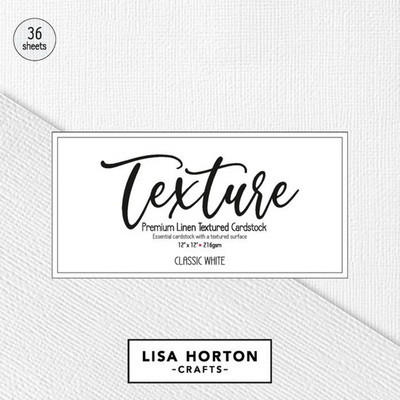 White Premium Linen Textured 12 x 12 Cardstock
