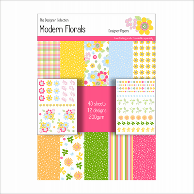 Lisa Horton Crafts Modern Florals Collection - A4 Designer Paper Pack