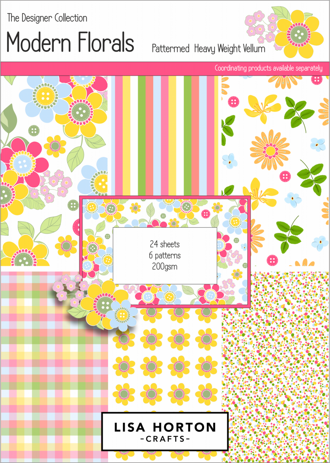 Modern Florals Collection - Heavyweight Patterned Vellum