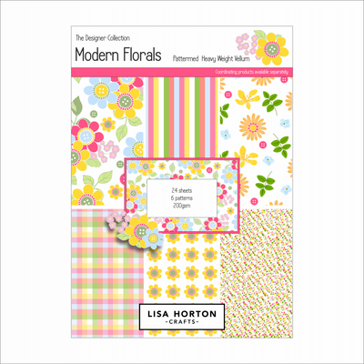 Lisa Horton Crafts Modern Florals Collection - Heavyweight Patterned Vellum