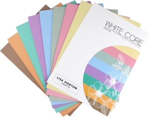 Pack of 48 Sheets of White Core Spring Cardstock - 250GSM