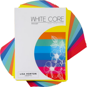 Pack of 48 Sheets of White Core Bright Cardstock - 250GSM