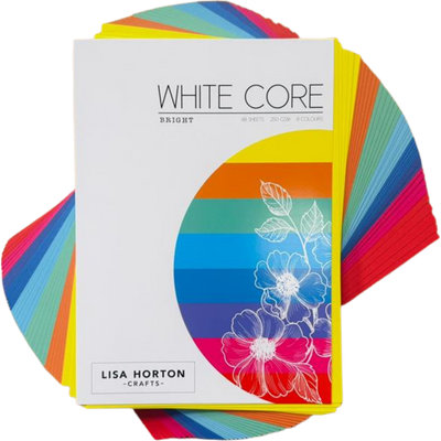 Pack of 48 Sheets of White Core Bright Cardstock - 250GSM