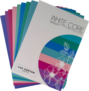 Pack of 48 Sheets of White Core Mermaid Cardstock - 250GSM
