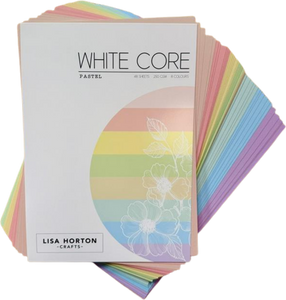 Pack of 48 Sheets of White Core Pastel Cardstock - 250GSM