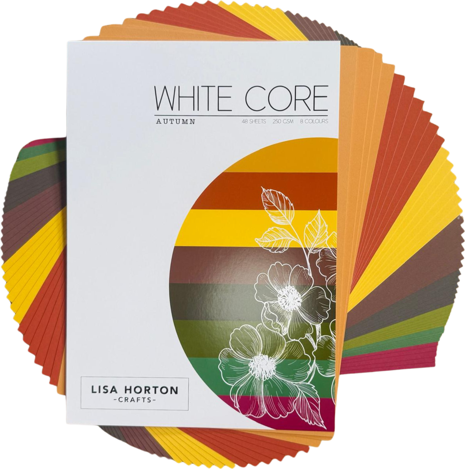 Lisa Horton Crafts Pack of 48 Sheets of White Core Spring Cardstock ...