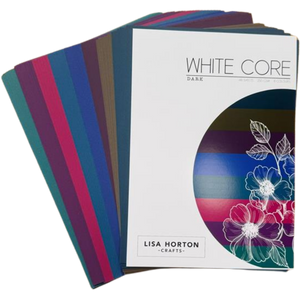 Pack of 48 Sheets of White Core Dark Cardstock - 250GSM