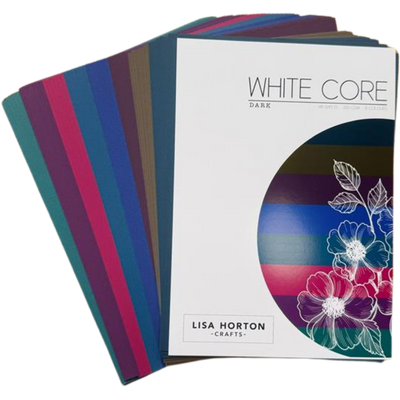 Pack of 48 Sheets of White Core Dark Cardstock - 250GSM