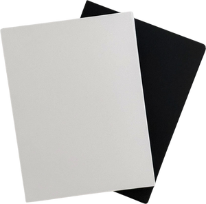 Pack of 100 True Black and Super Smooth White A2 'ish' Cardstock