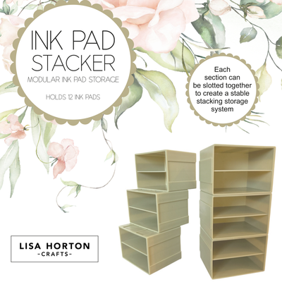 Ink Pad Stacker Modular Storage & Stickers (Holds 12 Ink Pads)