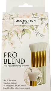 Pack of 4 Pro Blend Flat Head Blending Brushes