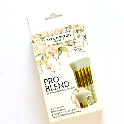 Lisa Horton Crafts Pack of 4 Pro Blend Flat Head Blending Brushes