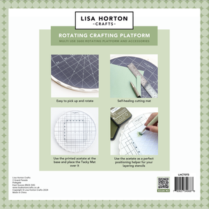 Rotating Crafting Platform with Interchangeable Cutting Mat and Tacky Mat