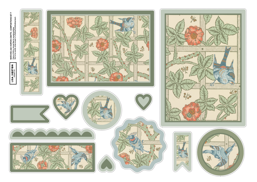 Compositions F William Morris Inspired – 22 Designs Printable Set