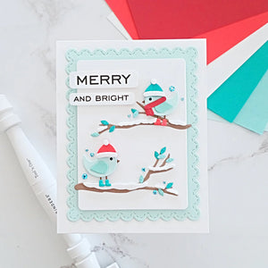Spellbinders Little Birdies Etched Dies from the All About Christmas Collection by Lisa Horton