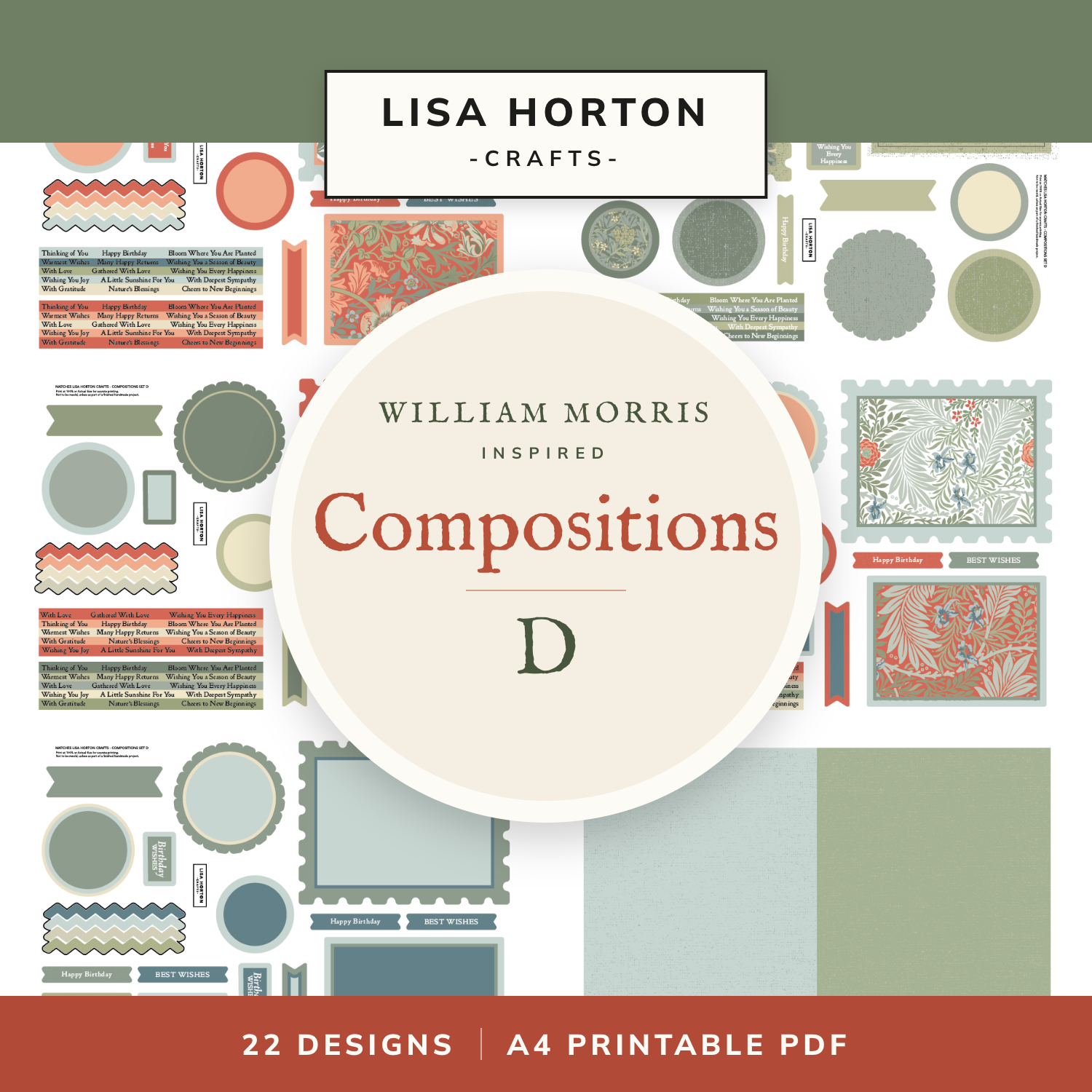 Compositions D William Morris Inspired – 22 Designs