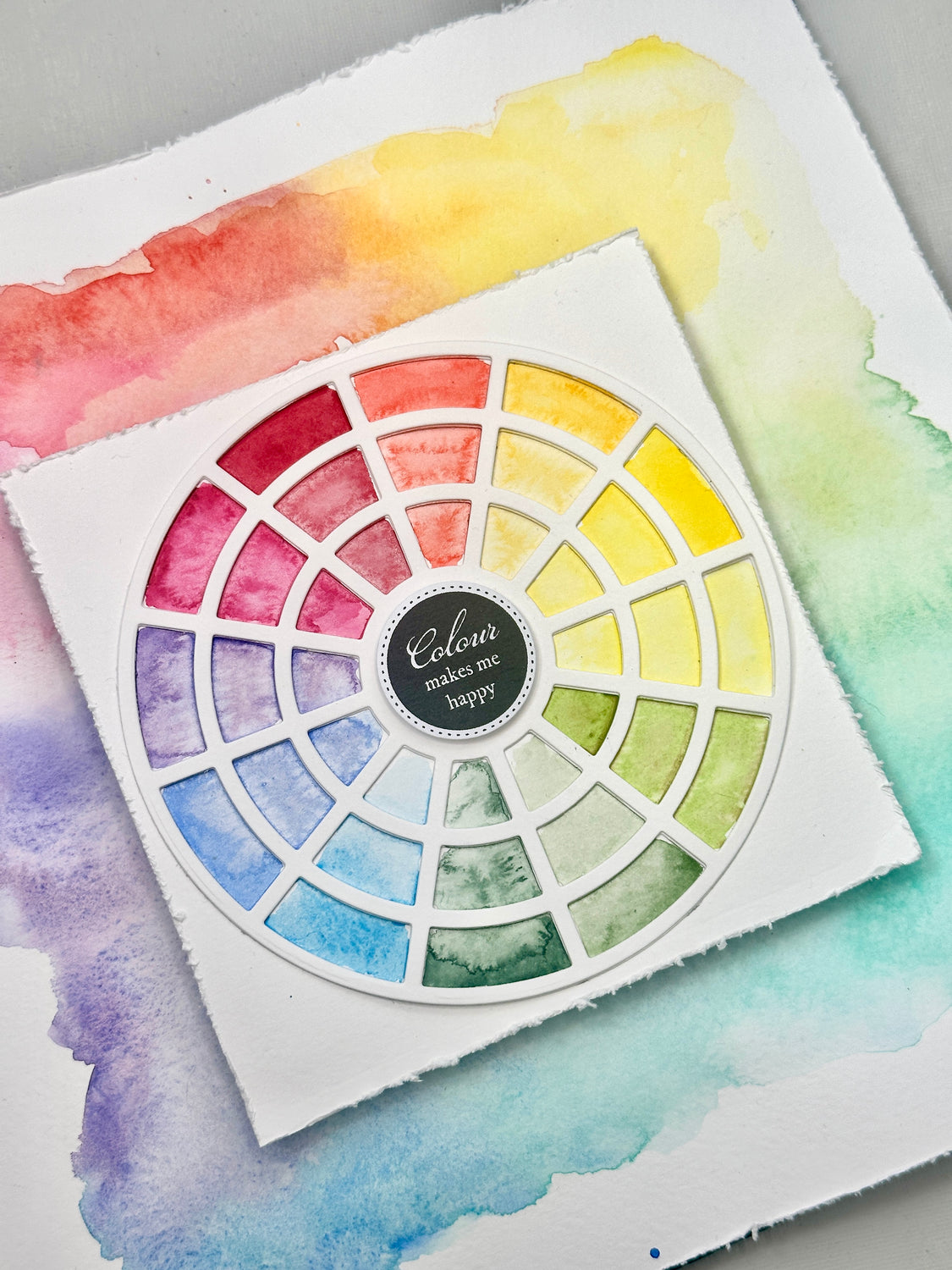 Lisa Horton Crafts Cloud 9 Ink School Colour Wheel Die Set