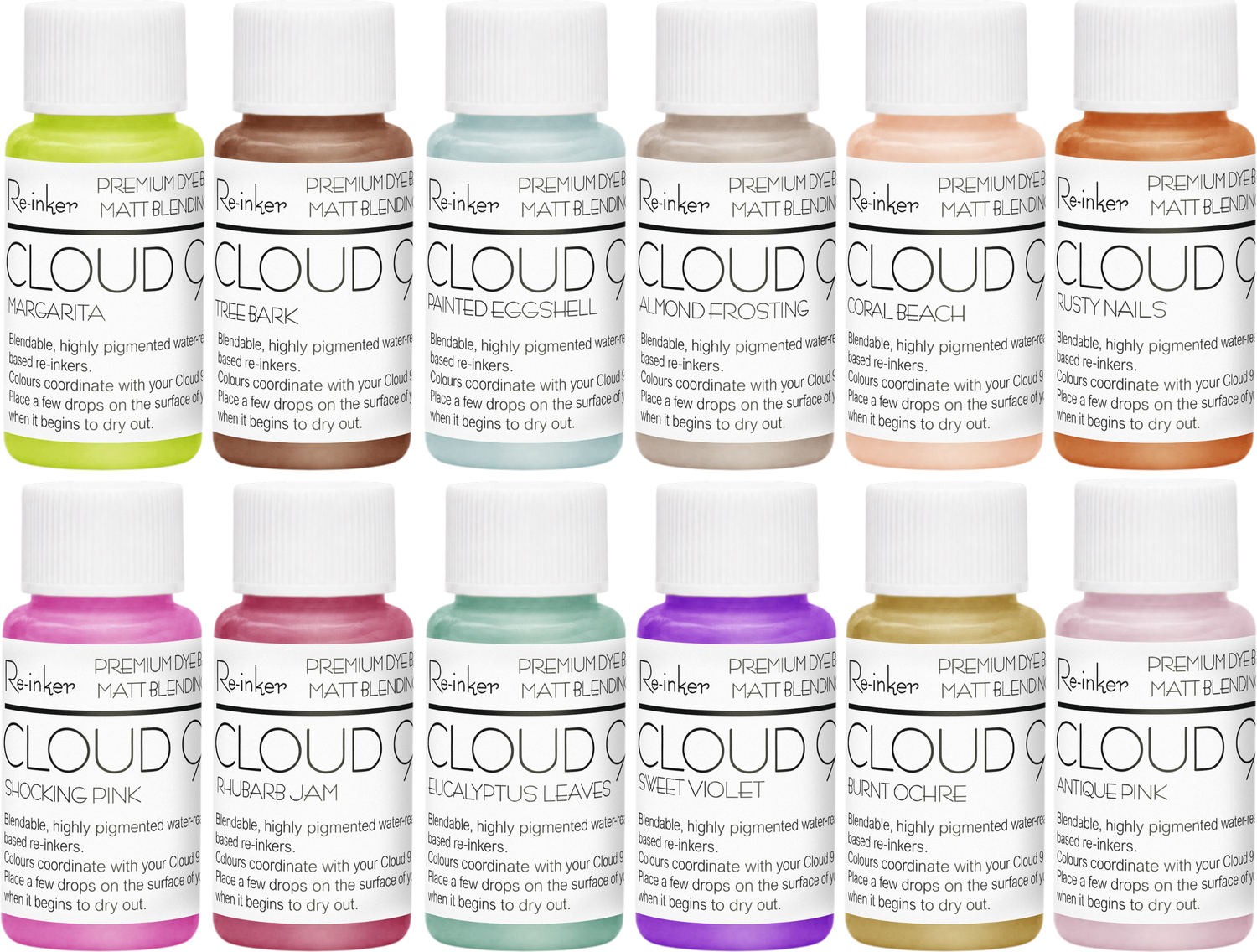 Cloud 9 Complete Matt Blending Ink Pad Reinkers - Release 2