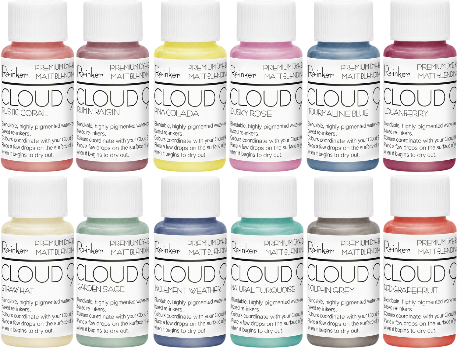 Cloud 9 Complete Matt Blending Ink Pad Reinkers - Release 3
