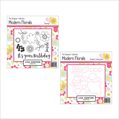 Lisa Horton Crafts Modern Florals Collection - Stamp and Die