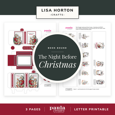 The Night Before Christmas Letter size Printable Download from Paula Creates Book and Match Box