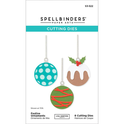 Spellbinders x Lisa Horton Crafts Festive Ornaments Dies - 8 Dies