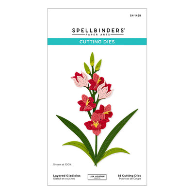 Spellbinders Layered Gladiolus Etched Dies from the Wildflowers Collection by Lisa Horton