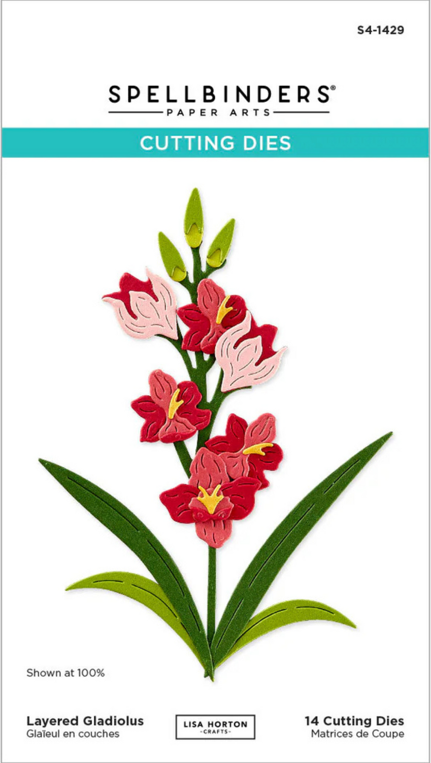 Spellbinders Layered Gladiolus Etched Dies from the Wildflowers Collection by Lisa Horton