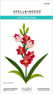 Spellbinders Layered Gladiolus Etched Dies from the Wildflowers Collection by Lisa Horton