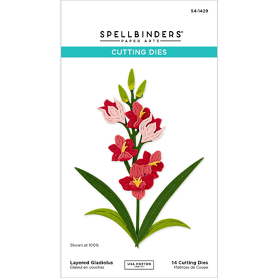 Spellbinders Layered Gladiolus Etched Dies from the Wildflowers Collection by Lisa Horton