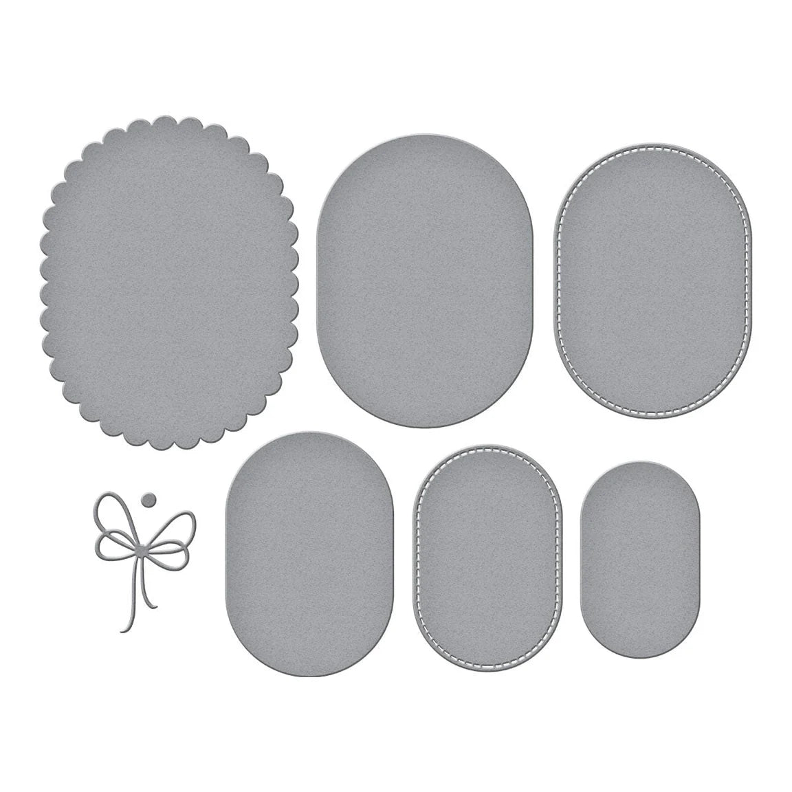 Spellbinders Scallop and Stitched Edge Ovals Etched Dies from the Wildflowers Collection by Lisa Horton