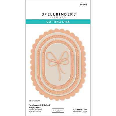 Spellbinders Scallop and Stitched Edge Ovals Etched Dies from the Wildflowers Collection by Lisa Horton