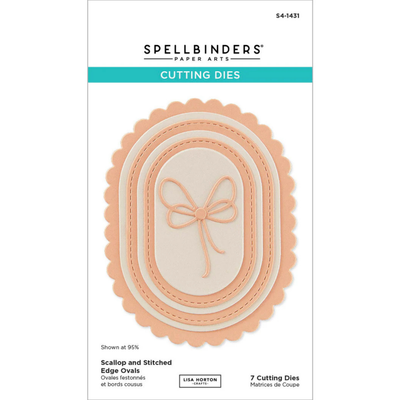 Spellbinders Scallop and Stitched Edge Ovals Etched Dies from the Wildflowers Collection by Lisa Horton