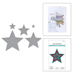 Spellbinders Essential Stars Etched Dies from the All About Christmas Collection by Lisa Horton