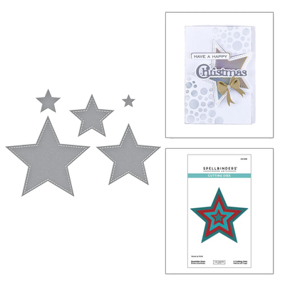 Spellbinders Essential Stars Etched Dies from the All About Christmas Collection by Lisa Horton