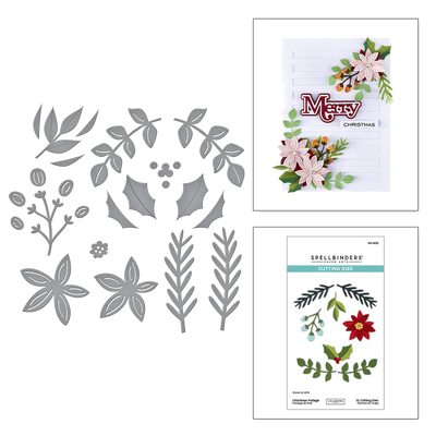 Spellbinders Christmas Foliage Etched Dies from the All About Christmas Collection by Lisa Horton