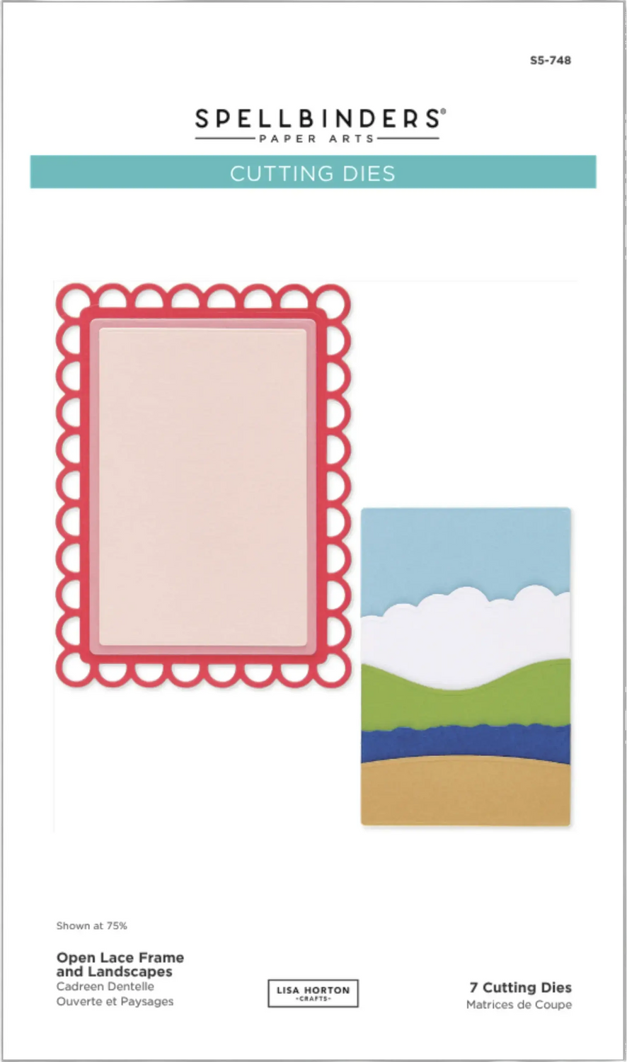 Spellbinders x Lisa Horton Crafts Open Lace Frame and Landscape Dies