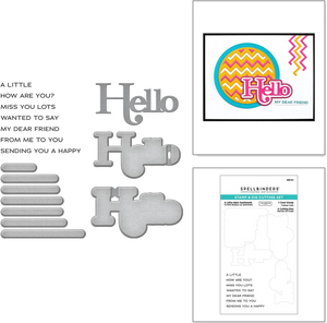Spellbinders x Lisa Horton Crafts  Spotlight Frames and Florals - A Little Hello Stamp & Die Set